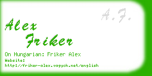 alex friker business card